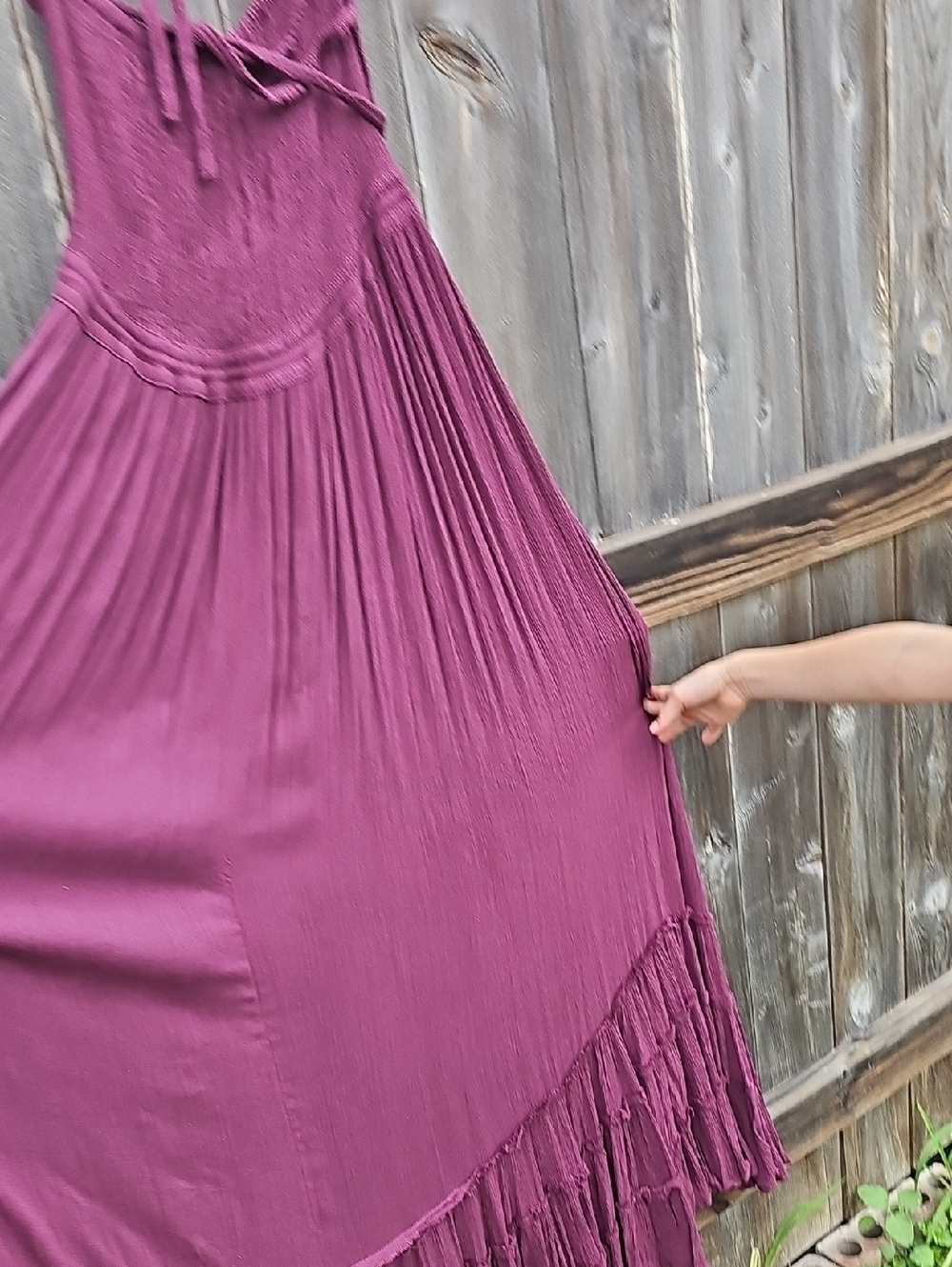 Extratropical Dress Boho Maxi Dress in Deep Berry